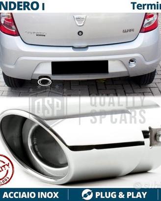 TERMINALE Scarico OVALE per DACIA SANDERO Cromato