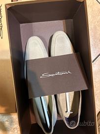 Mocassini santoni camoscio penny loafer
