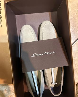 Mocassini santoni camoscio penny loafer