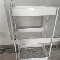 Carrellino bianco metallo