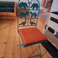 Sedia Pieghevole Vintage anni '60 in metallo