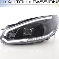 Coppia fanali anteriori neri led VW GOLF 6 2008>20