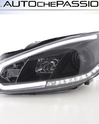 Coppia fanali anteriori neri led VW GOLF 6 2008>20