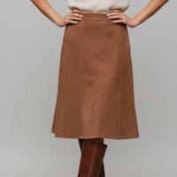 Gonna midi vintage scamosciata