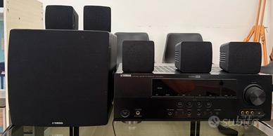 Amplificatore , subwoofer e 5 diffusori YAMAHA