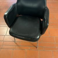 Poltroncina vintage in vera pelle anni ‘60-70