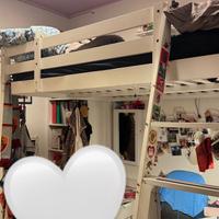 Letto a soppalco bianco ikea
