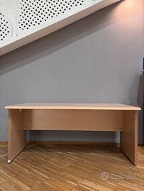 2 Scrivanie ufficio 160x80 cm effetto legno chiaro