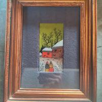 Set 4 Quadretti Naïf W. Branco (1980) - Paesaggi I