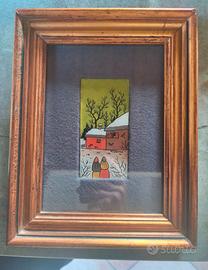 Set 4 Quadretti Naïf W. Branco (1980) - Paesaggi I