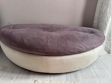 Puff/Isola lounge ovale bicolore