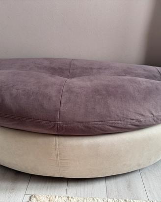 Puff/Isola lounge ovale bicolore