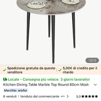 Tavolo rotondo 80 cm , nuovo