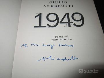 libro di Giulio Andreotti con firma autografa