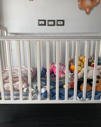 lettino neonato bianco con sponde regolabili 