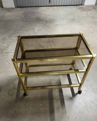 Carrello in ottone porta TV 