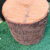 Sgabello -Tronchetto-Base decorativa rustica legno