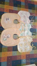 Bavette bavaglini da neonato vari tipi