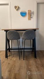 tavolo bar con sgabelli 