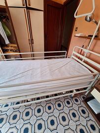Letto singolo con materasso e rete motorizzata
