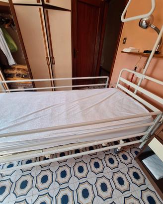 Letto singolo con materasso e rete motorizzata