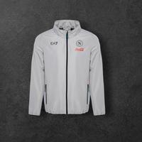 Giacca Antivento SSC Napoli/EA7 silver full zip.