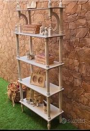 libreria in legno, shabby