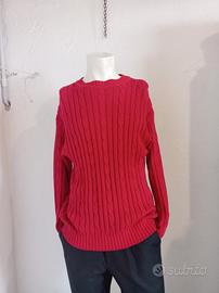 Maglione vintage Sisley rosso made in Italy tg. L