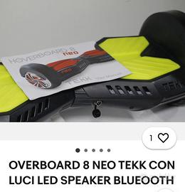 overboard 8 neo tekk con luci led speaker  