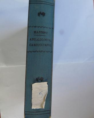 Libri antichi - Antologia Carducciana - Poesia e