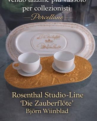 set tazzine e vassoio da collezione  Rosenthal 
