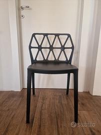 Sedie polipropilene nere