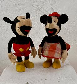 rarissima coppia di Topolino e Minnie marca Lenci