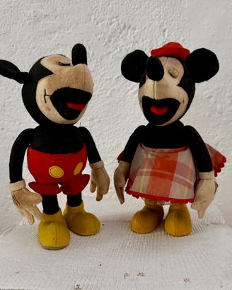 rarissima coppia di Topolino e Minnie marca Lenci