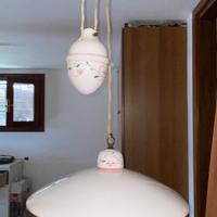 Lampadario in ceramica con contrappeso