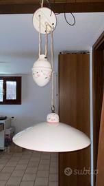 Lampadario in ceramica con contrappeso