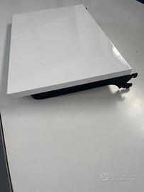 Mensola in legno bianco con supporto metallico