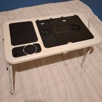 tavolino da letto/divano porta pc -ventola e usb