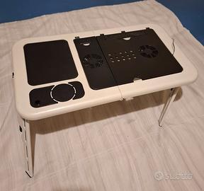 tavolino da letto/divano porta pc -ventola e usb