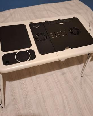 tavolino da letto/divano porta pc -ventola e usb