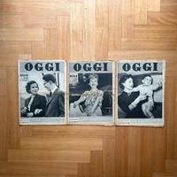 Tris riviste “ Oggi” del 1951 e 1953
