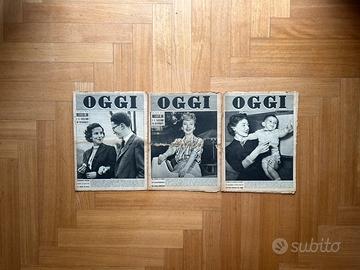 Tris riviste “ Oggi” del 1951 e 1953