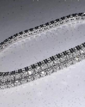 BRACCIALE TENNIS ORO 18kt. DIAMANTI NATURALI 2,52