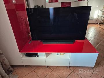 Mobile sala bianco e rosso