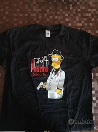 Maglia Simpson Il Padrino uomo nera Tg M-Nuova