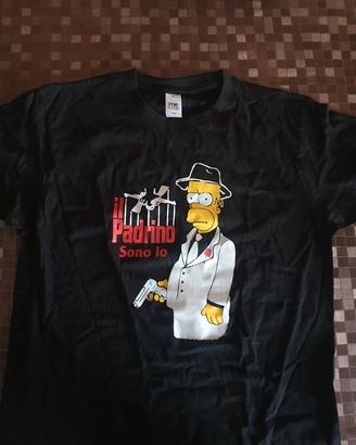 Maglia Simpson Il Padrino uomo nera Tg M-Nuova