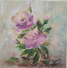 Quadro a olio "Le rose"