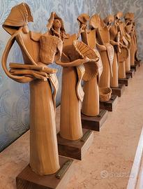 Collezione di 9 sculture in terracotta firmate – v