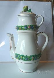 Set Teiera e Lattiera Impilabile Vintage Ceramica