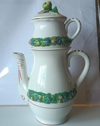 Set Teiera e Lattiera Impilabile Vintage Ceramica
